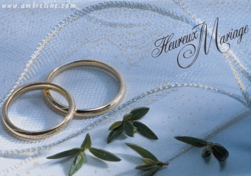 carte heureux mariage